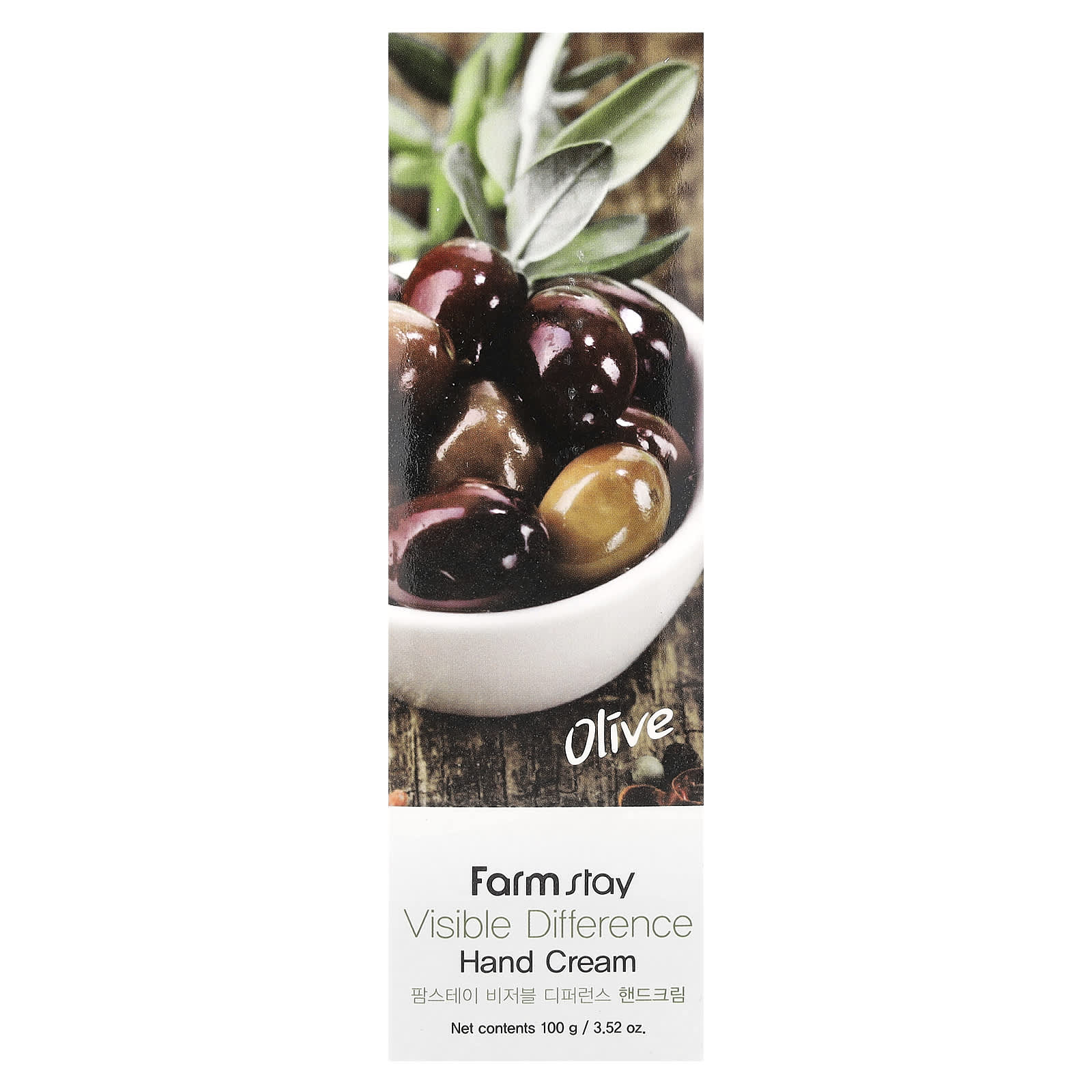 Farmstay, Visible Difference Hand Cream, Olive, 3.52 oz (100 g)