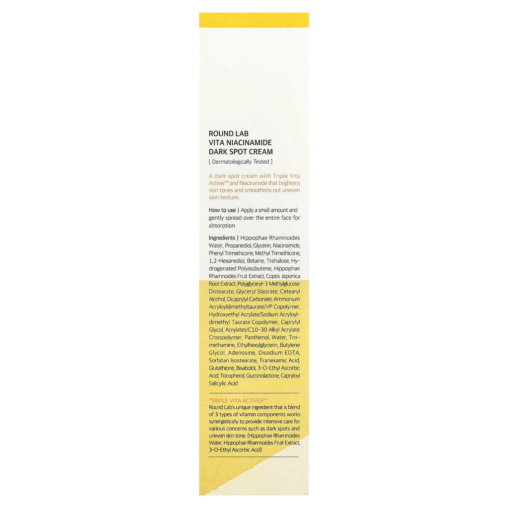 Round Lab, Vita Niacinamide Dark Spot Cream, 1.69 fl oz (50 ml)