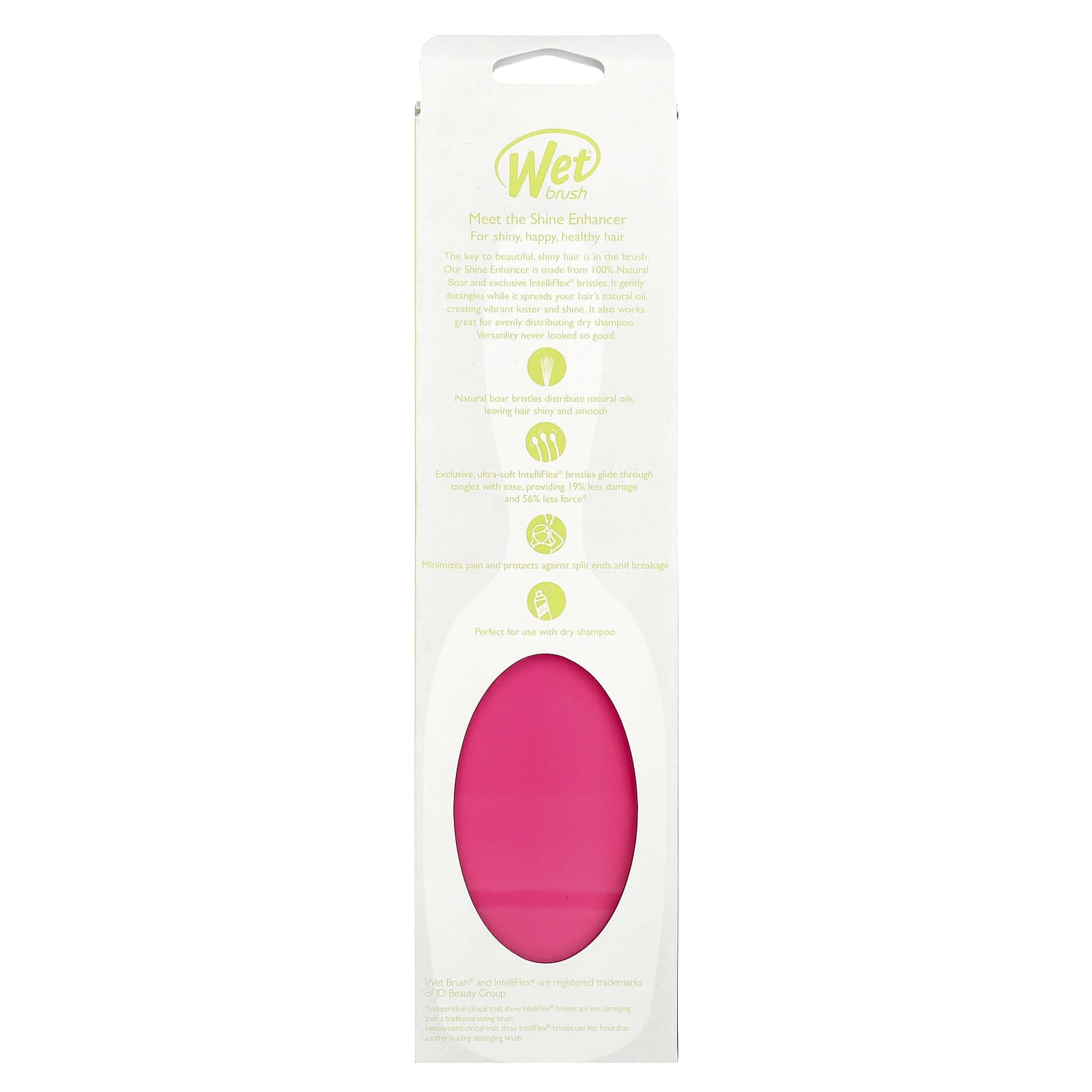 Wet Brush, Shine Enhancer Brush, Care, Pink, 1 Brush
