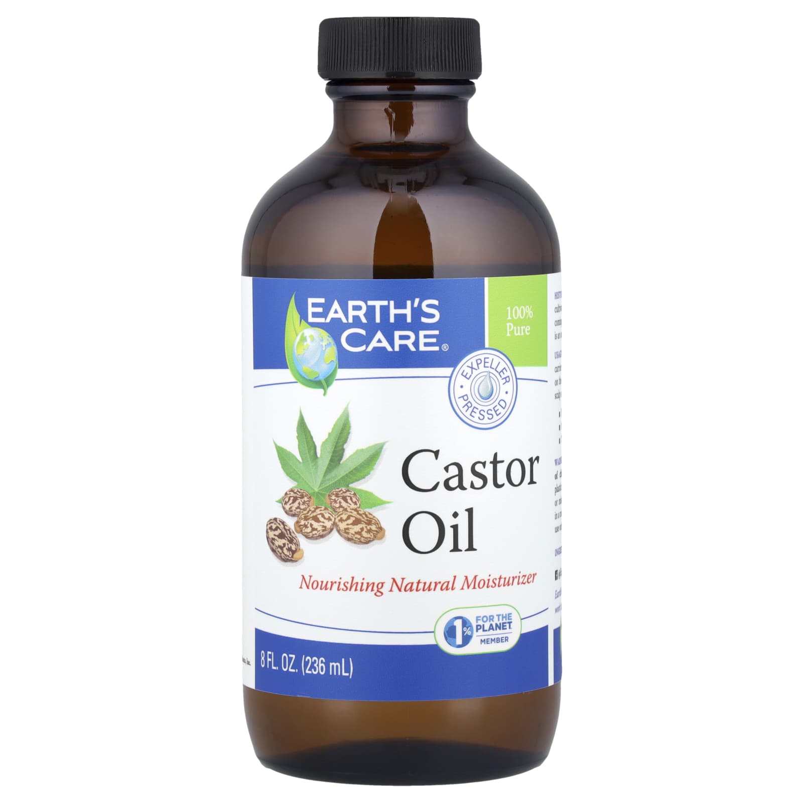 Earth's Care, 100% Pure Castor Oil, 8 fl oz (236 ml)