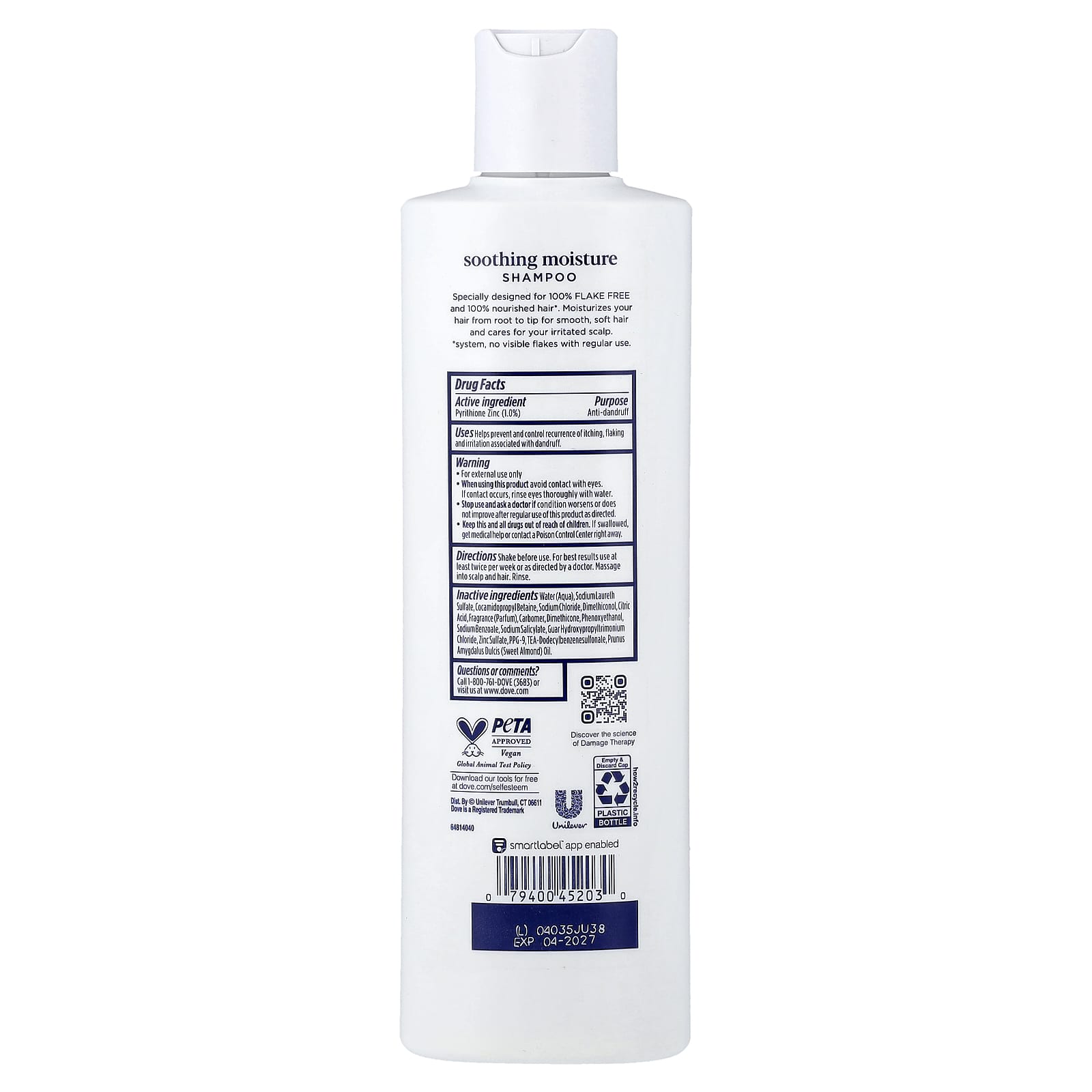 Dove, Anti-Dandruff Shampoo, Soothing Moisture, 12 fl oz (355 ml)