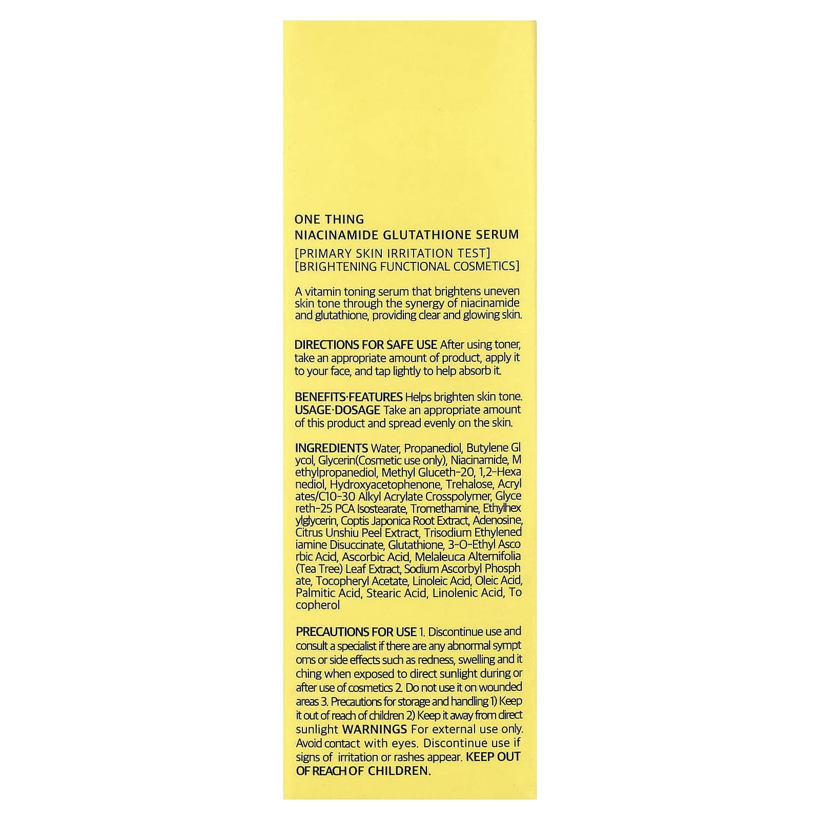 One Thing, Niacinamide Glutathione Serum, 1.69 fl oz (50 ml)