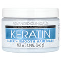 Advanced Clinicals, Keratin, Sleek + Smooth Hair Mask, 12 oz (340 g)