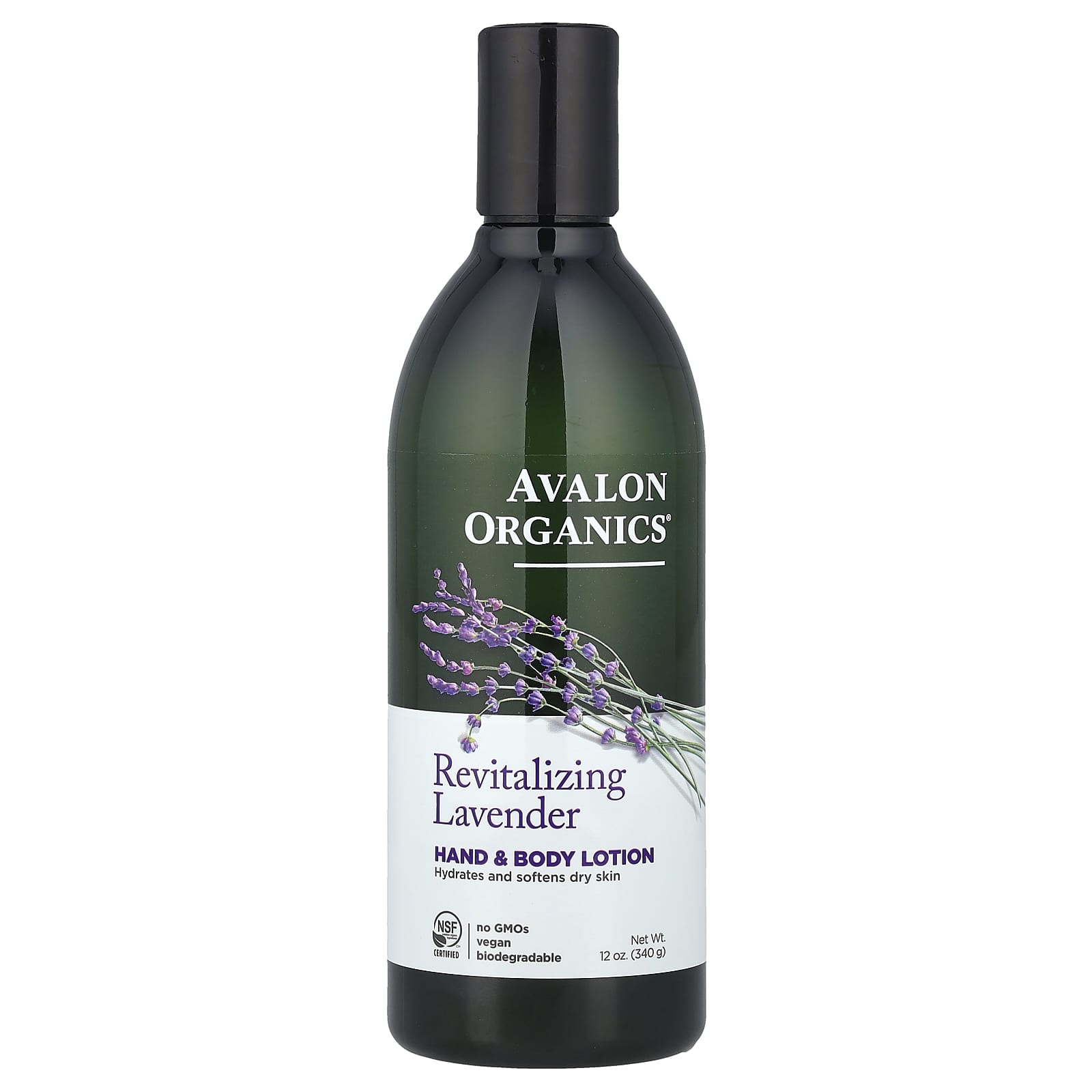 Avalon Organics, Hand & Body Lotion, Revitalizing Lavender, 12 oz (340 g)