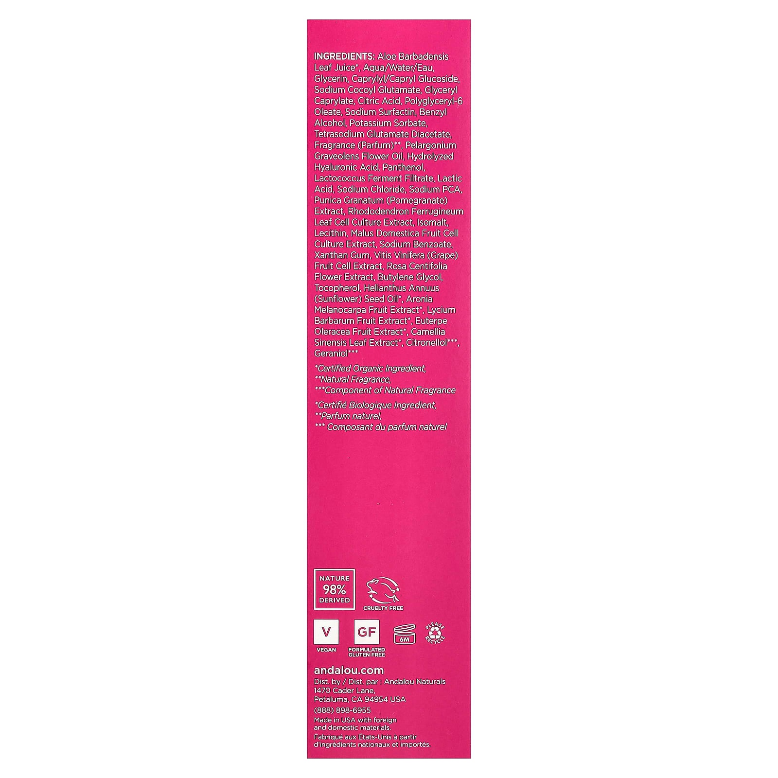 Andalou Naturals, 1000 Roses®, Biome Balancing Toner, Sensitive, 6 fl oz (178 ml)