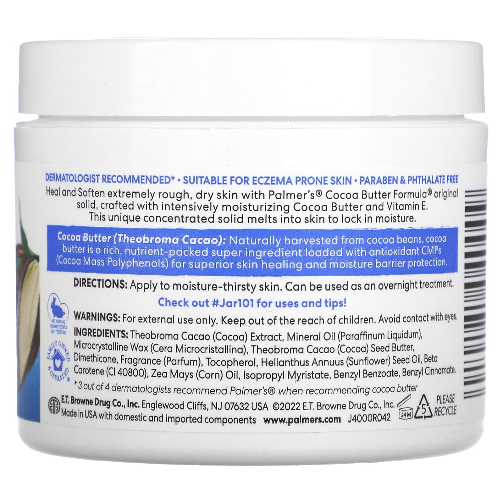 Palmer's, Cocoa Butter Formula® with Vitamin E, Heals Softens, 3.5 oz (100 g)