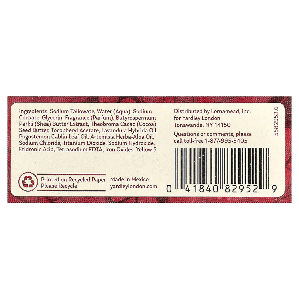 Yardley London, Nourishing Bath Bar, Cocoa Butter, 4 oz (113 g)