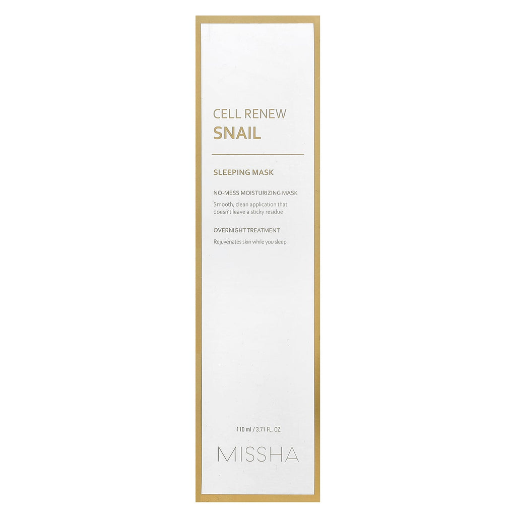Missha, Cell Renew Snail, Sleeping Beauty Mask, 3.71 fl oz (110 ml)