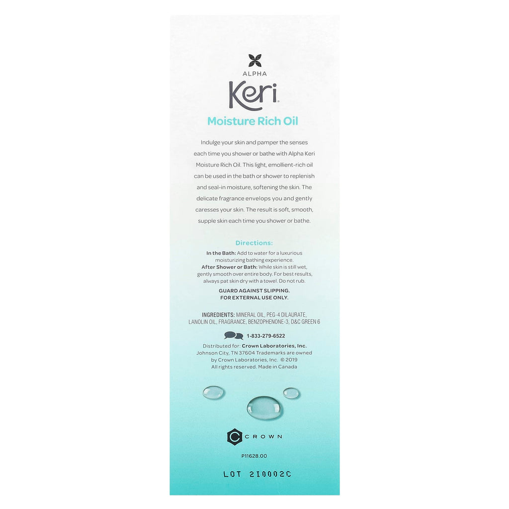 Keri, Moisture Rich Oil, Shower & Bath, 8 fl oz (237 ml)