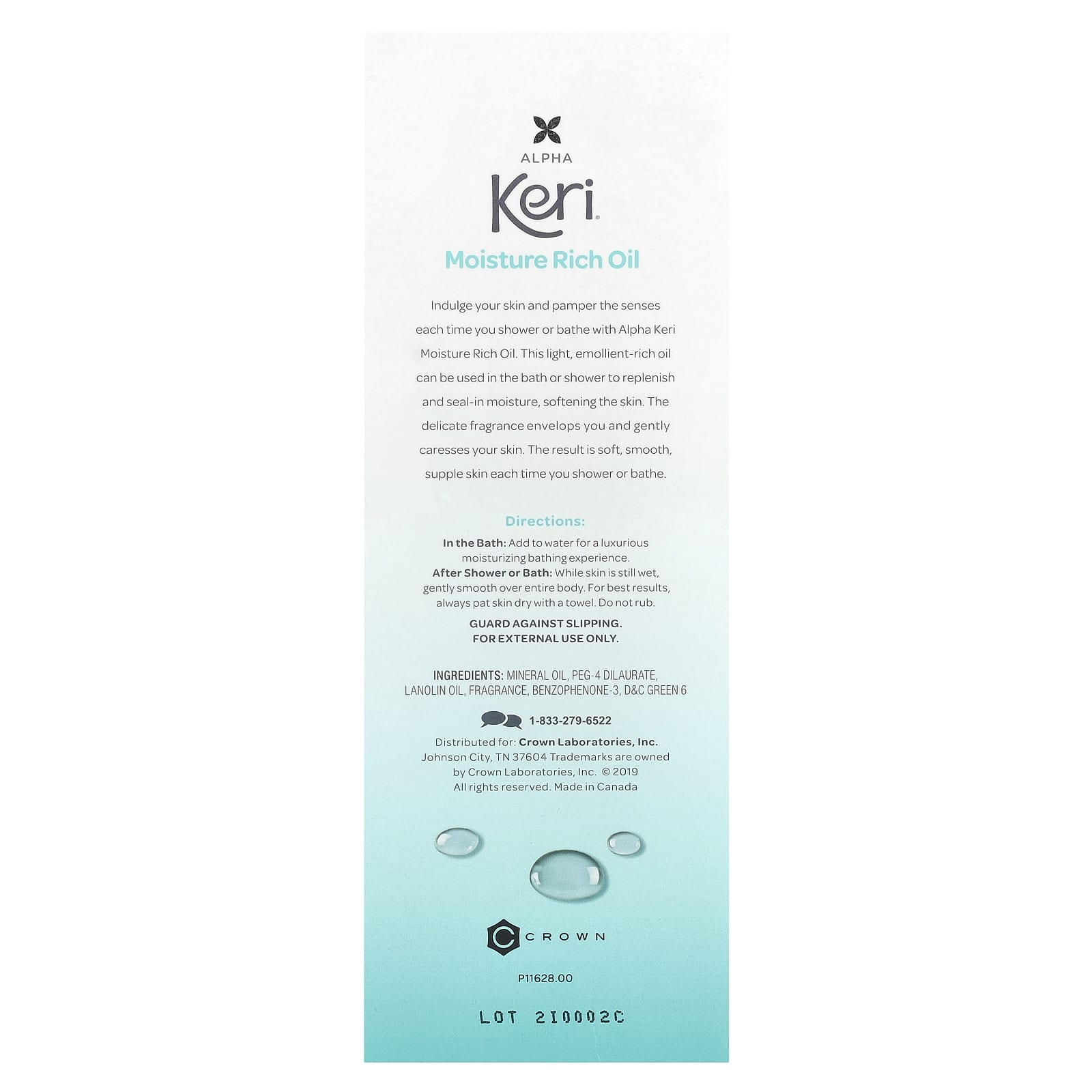 Keri, Moisture Rich Oil, Shower & Bath, 8 fl oz (237 ml)