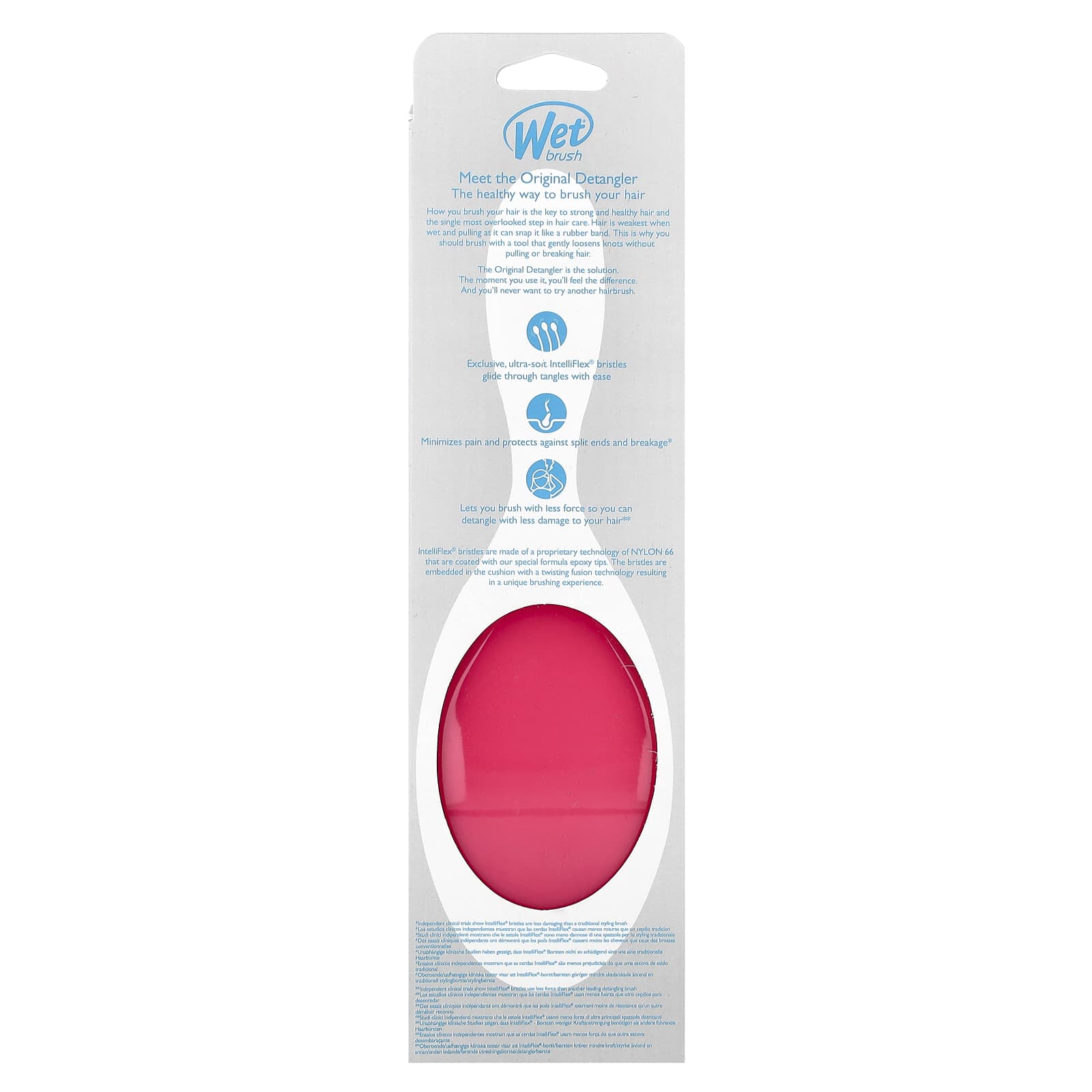 Wet Brush, Original Detangler Brush, Pink, 1 Brush