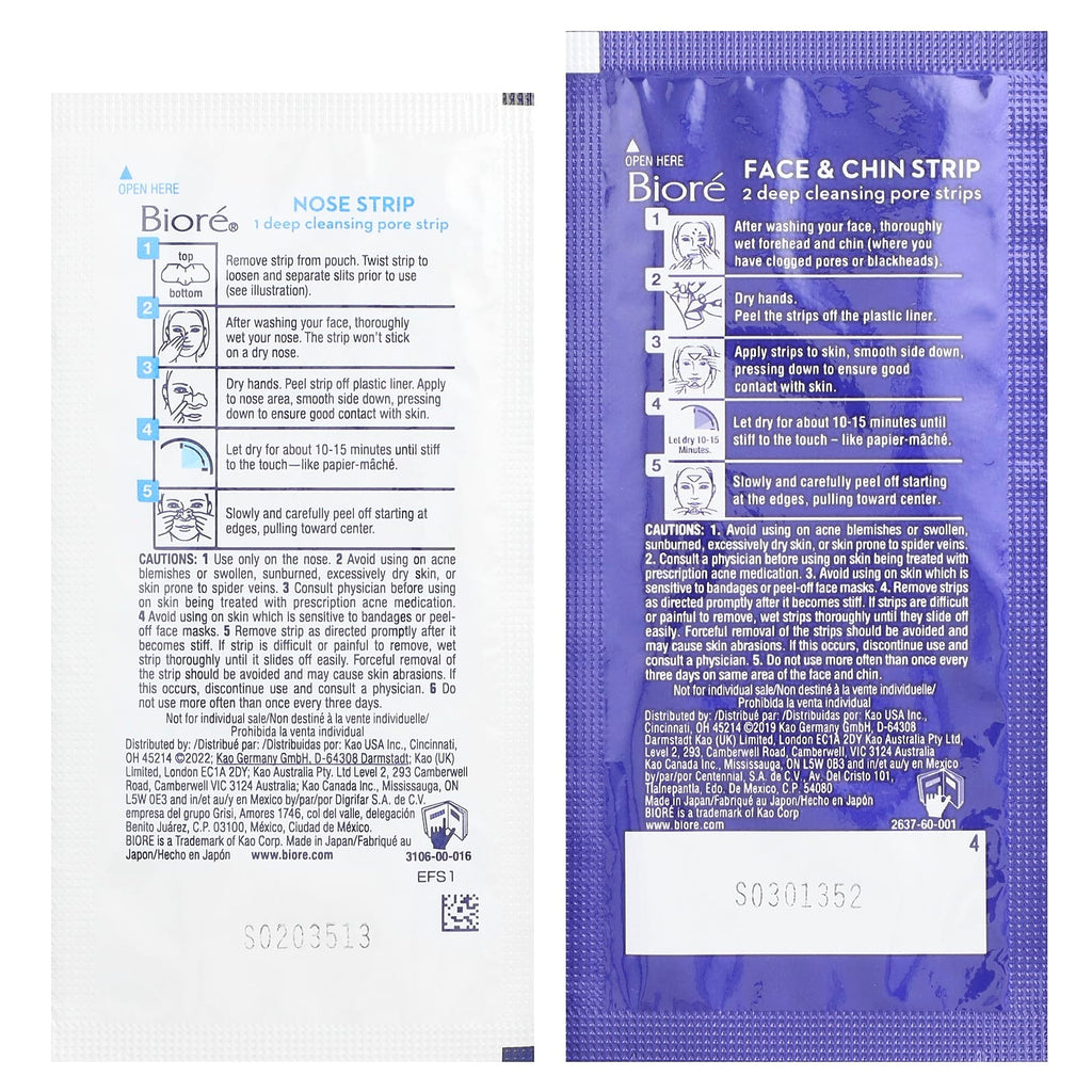 Biore, T-Zone Targeted Deep Cleansing Pore Strips, 15 Strips
