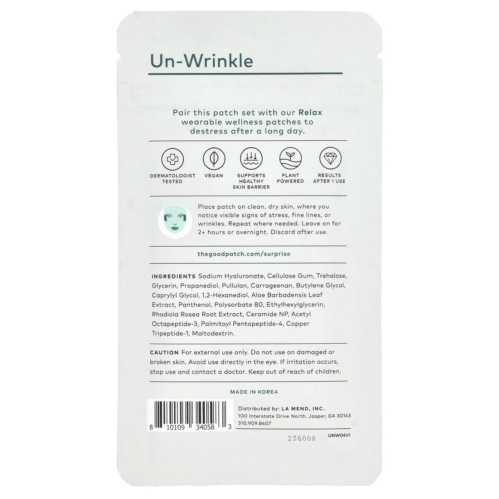 The Good Patch, Un-Wrinkle, 4 Patches