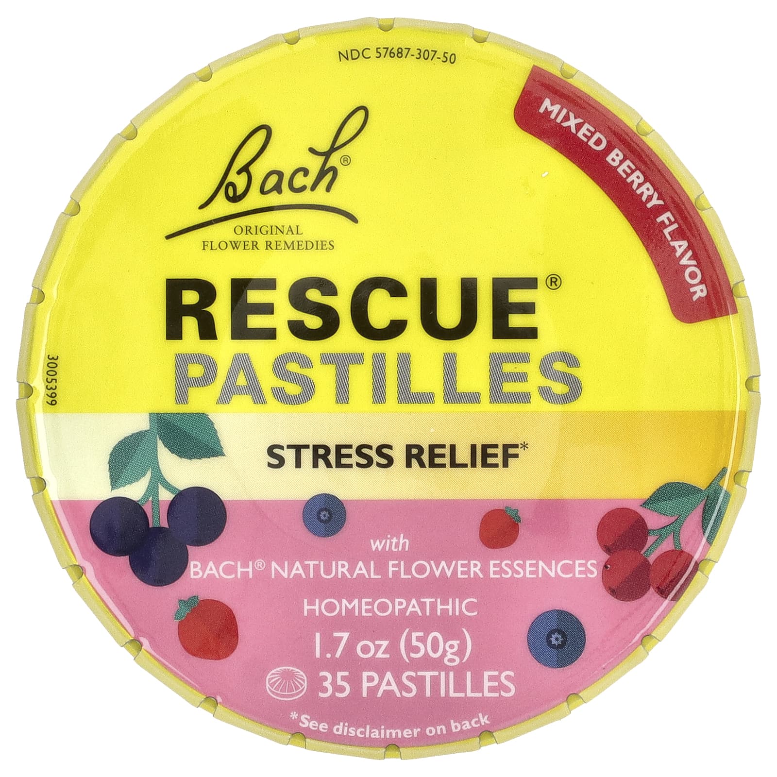 Bach, Rescue® Pastilles, Stress Relief, Mixed Berry, 35 Pastilles, 1.7 oz (50 g)