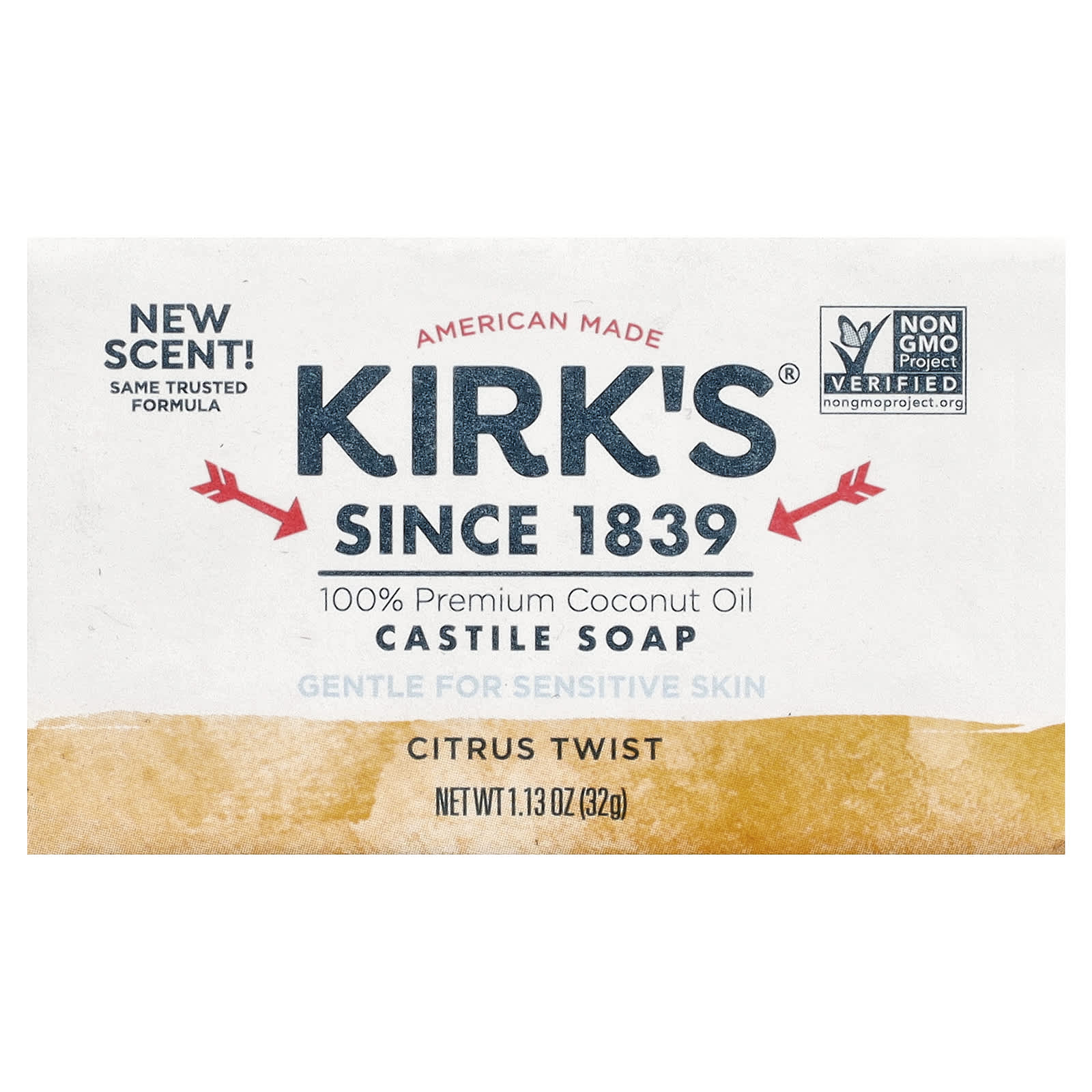 Kirk's, Castile Bar Soap, Citrus Twist, 1.13 oz (32 g)