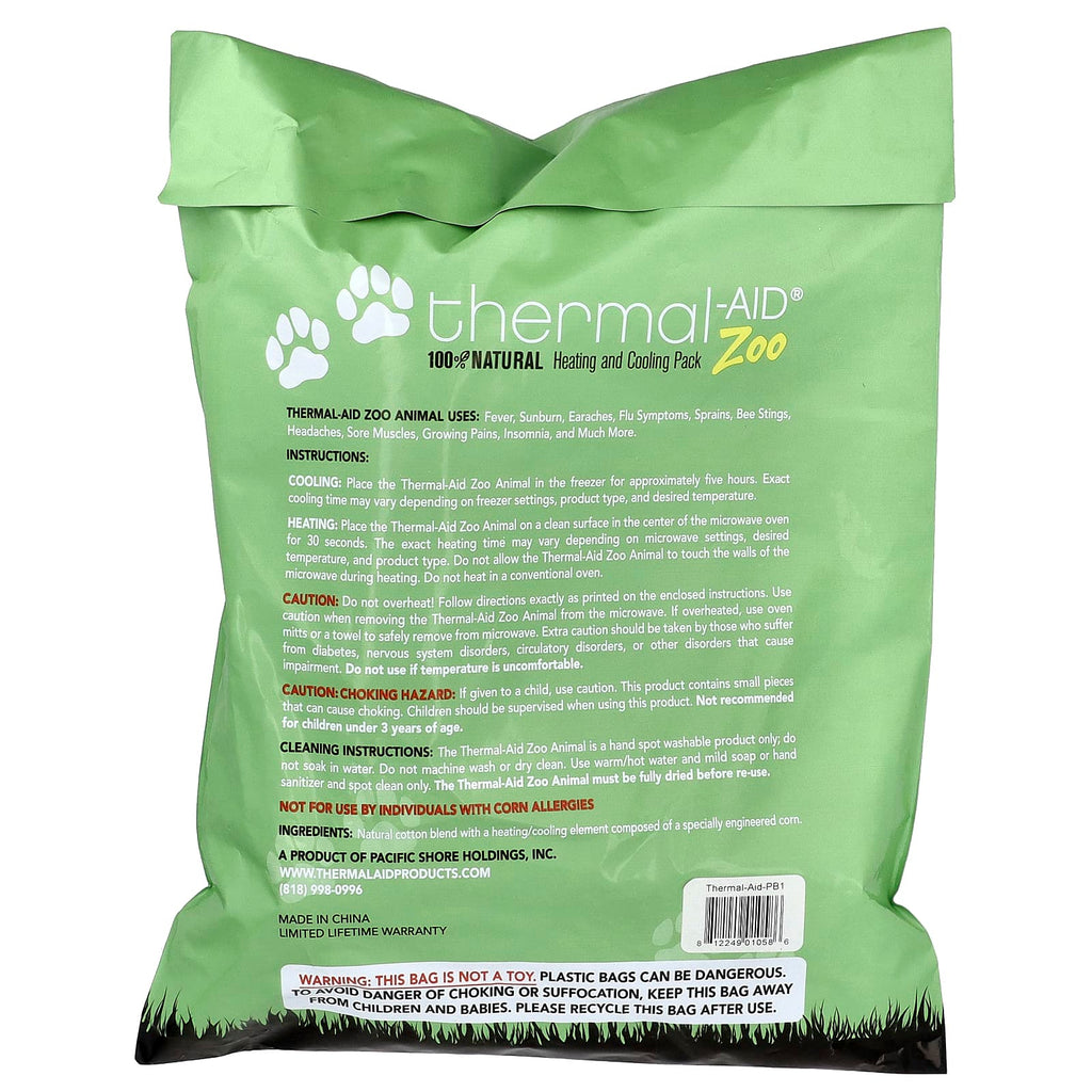 Thermal Aid, Heating and Cooling Pack, Zoo Pink Bear, Bella, 1 Count