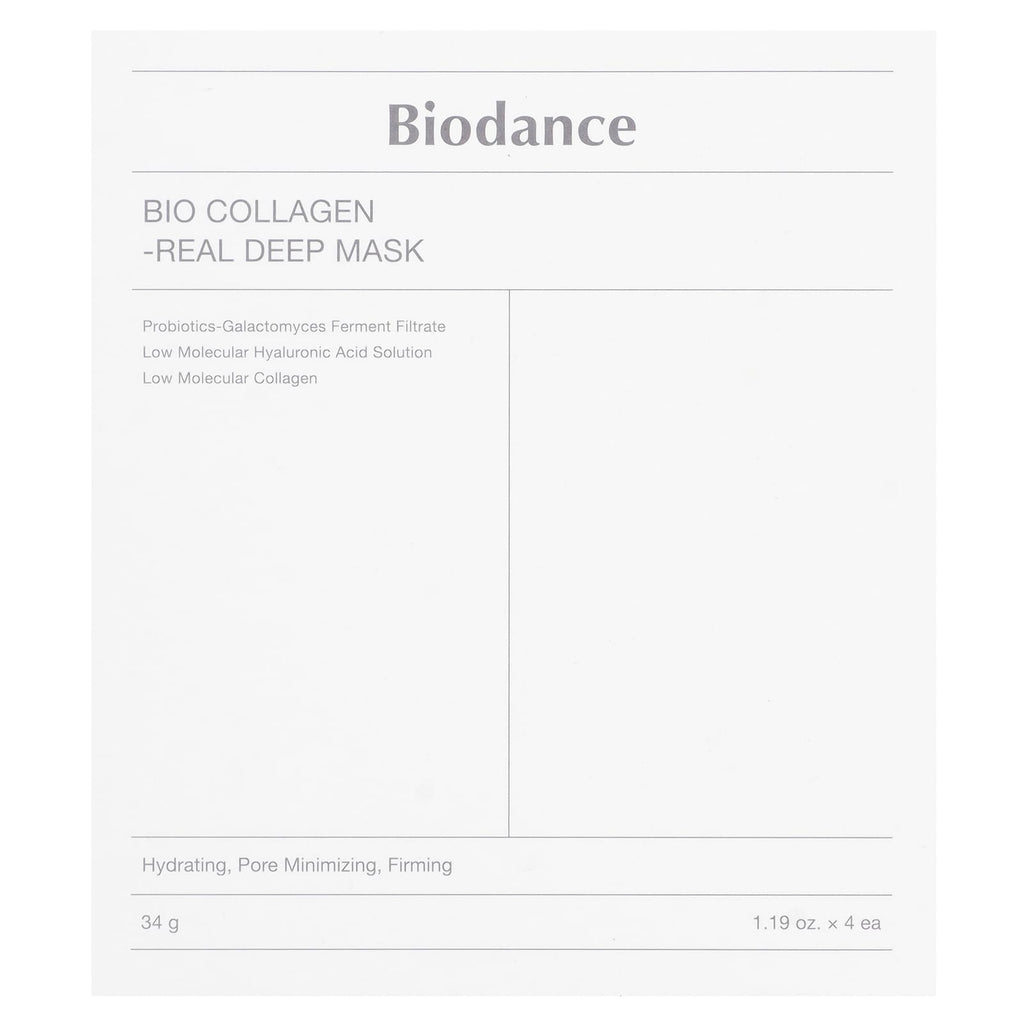 Biodance, Bio Collagen-Real Deep Beauty Mask, 4 Sheets, 1.19 oz (34 g) Each
