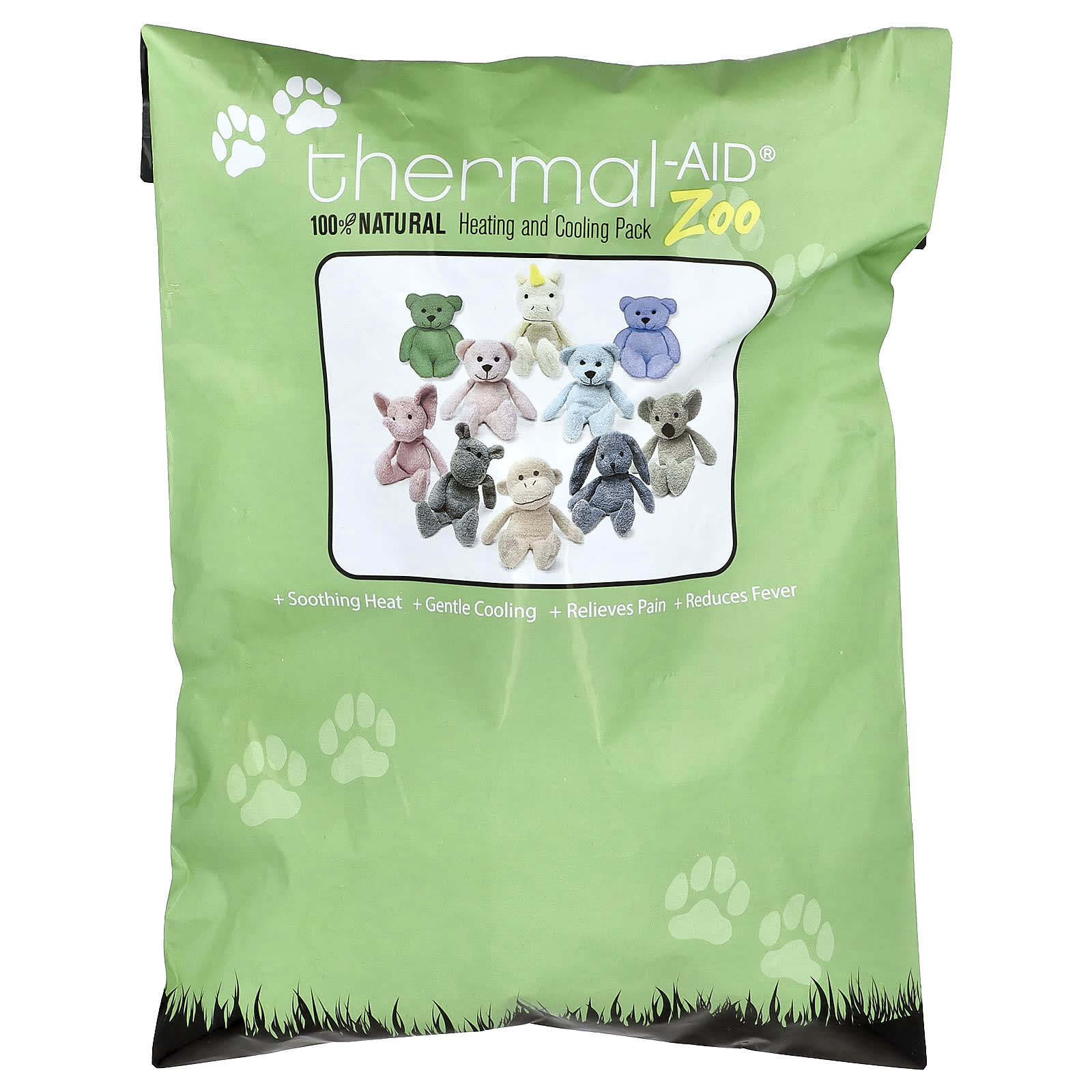 Thermal Aid, Heating and Cooling Pack, Zoo, Green Bear, Hunter, 1 Count