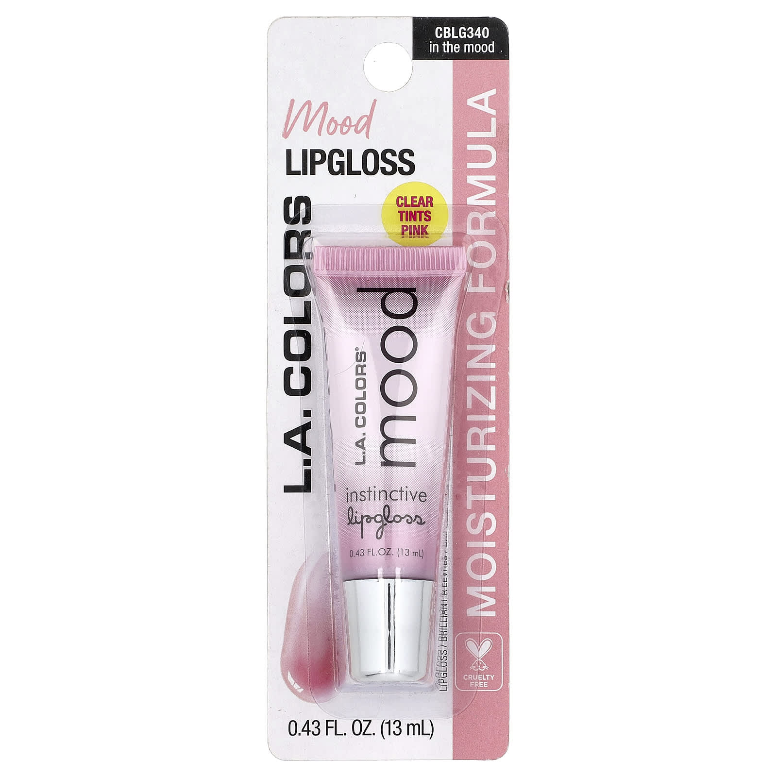 L.A. Colors, Mood Lipgloss, CBLG340 In The Mood, 0.43 fl oz (13 ml)