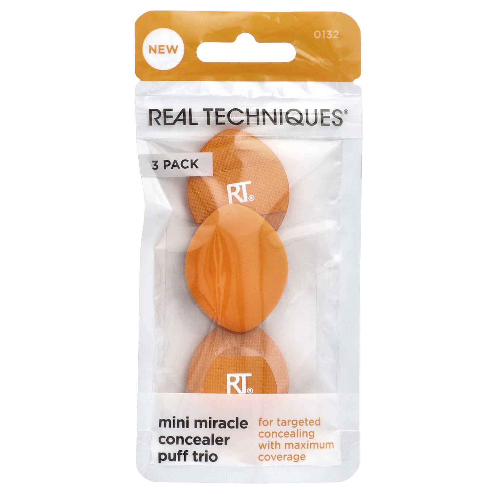 Real Techniques, Mini Miracle Concealer Puff Trio, 3 Pack