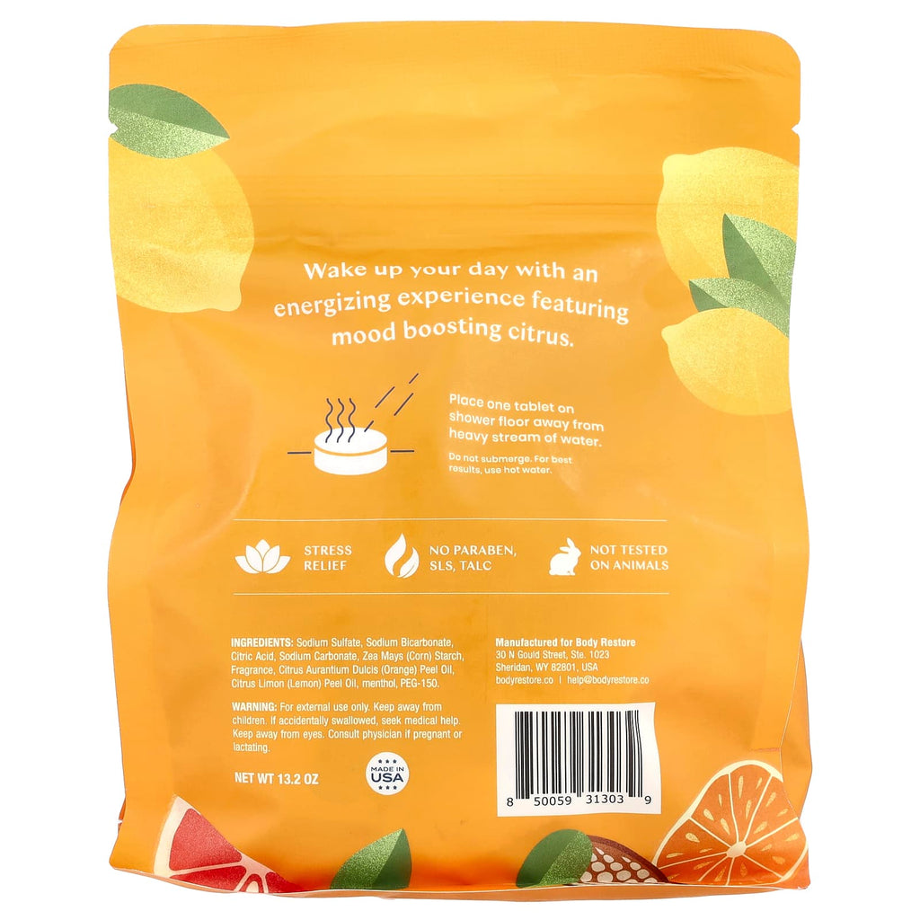 Body Restore, Shower Steamers, Citrus, 15 Tablets, 13.2 oz