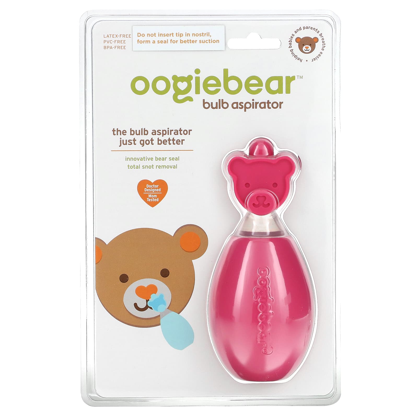 oogiebear, Bulb Aspirator, Pink, 1 Aspirator