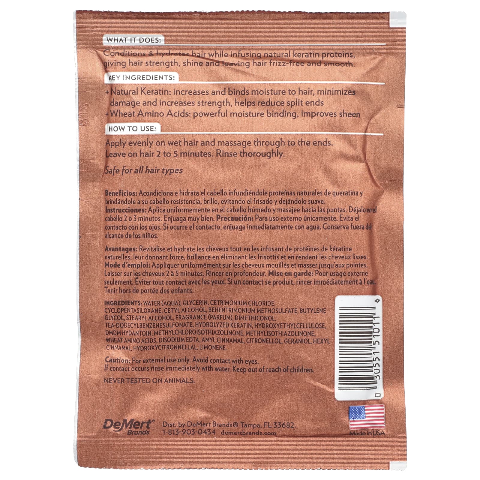 Hi Pro Pac, Intense Protein Treatment, Keratin Protein No-Frizz Hair, 1.75 fl oz (52 ml)