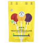 Beekeeper's Naturals, Kids Propolis Throat Soothing Lollipops, Green Apple, Strawberry + Mixed Berry with Elderberry, 15 Lollipops