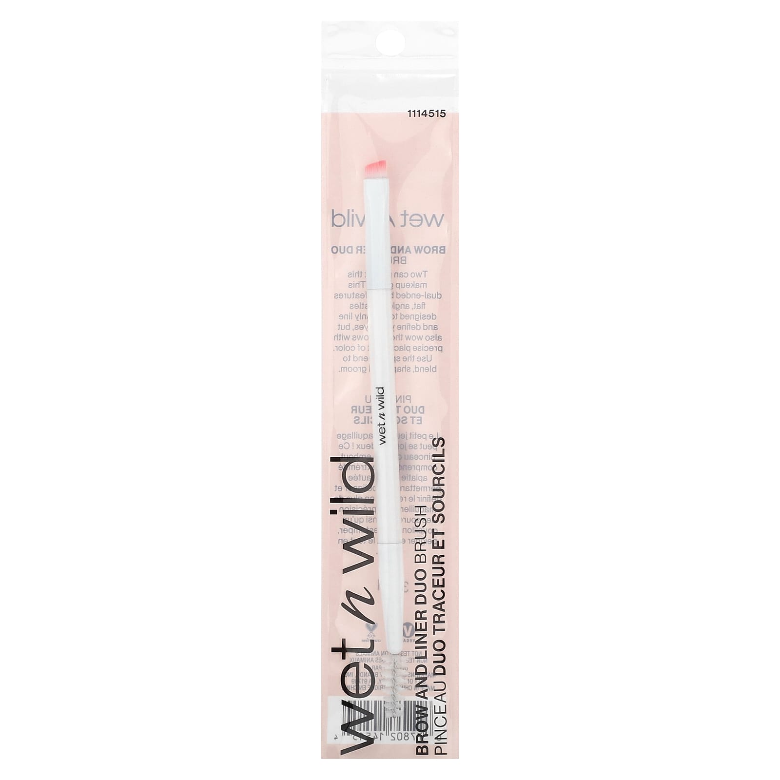 wet n wild, Brow and Liner Duo Brush, 1 Brush