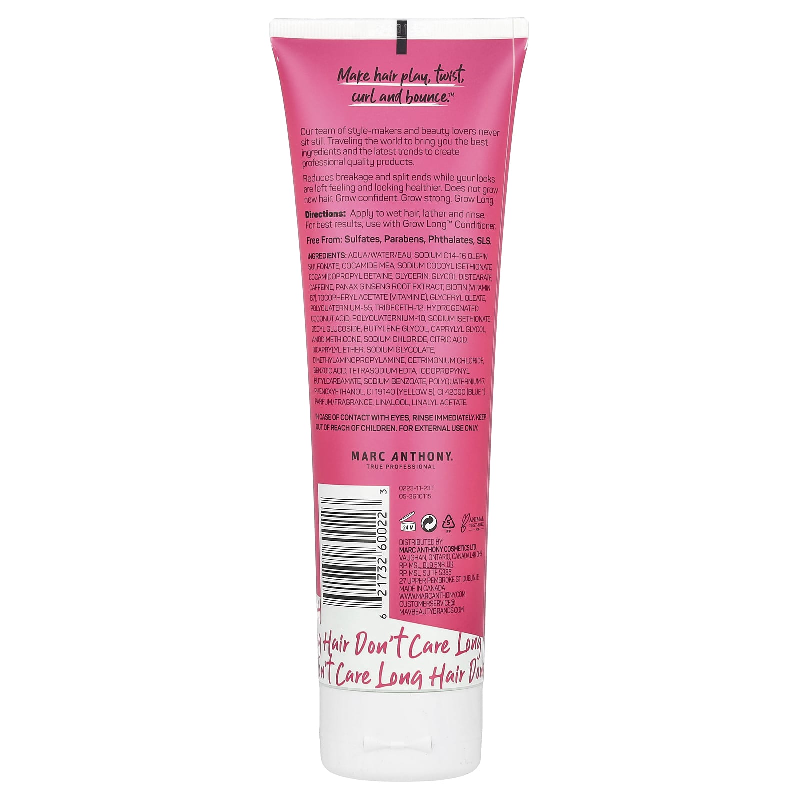 Marc Anthony, Grow Long™, Super Fast Strength Shampoo, Caffeine + Ginseng, 8.45 fl oz (250 ml)