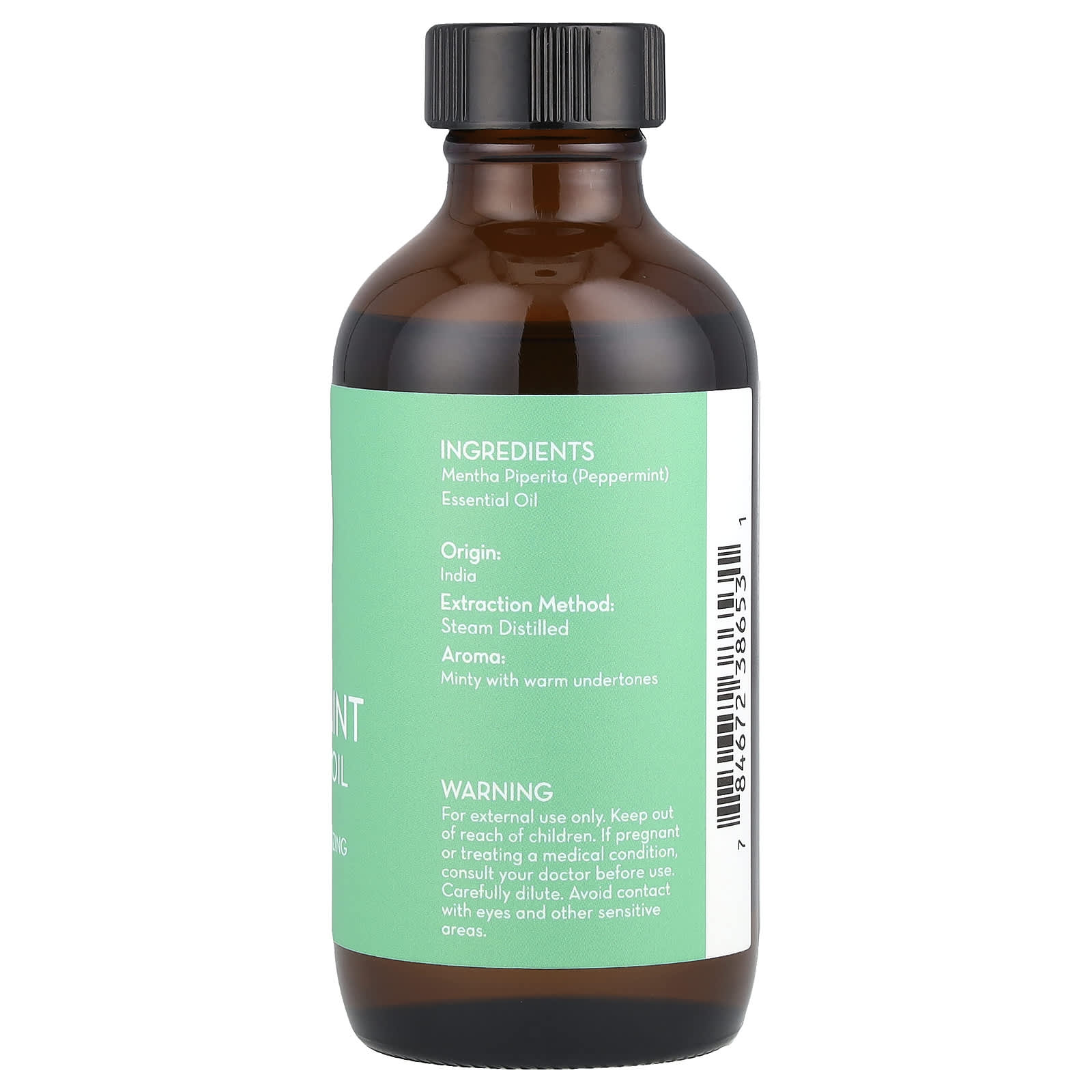 Pure Body Naturals, Essential Oil, Peppermint, 4 fl oz (120 ml)