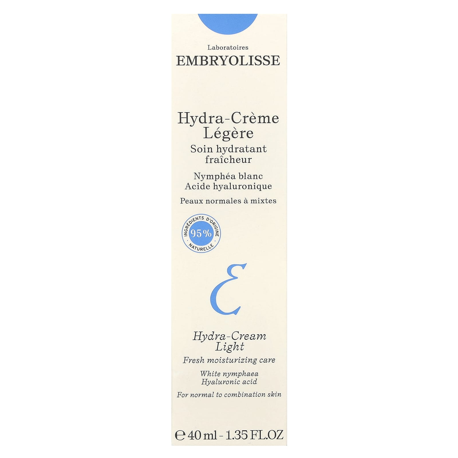Embryolisse, Hydra-Cream Light, Fresh Moisturizing Care, 1.35 fl oz (40 ml)