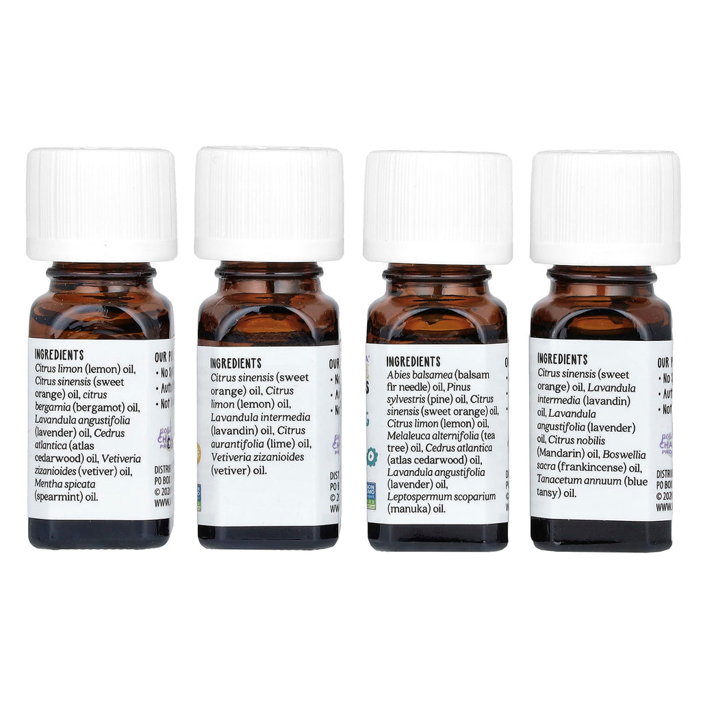 Aura Cacia, Kids, Essential Oil Blends, 4 Bottles, 0.25 fl oz (7.4 ml) Each