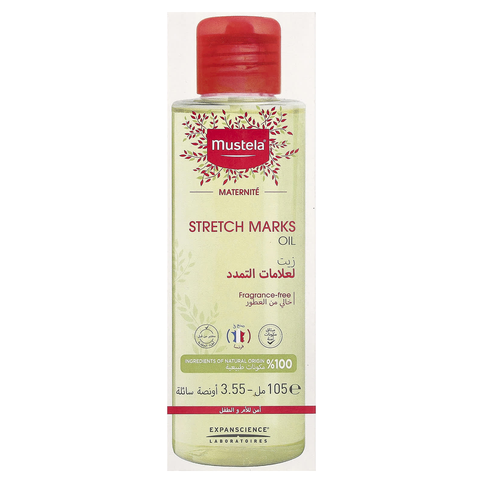 Mustela, Stretch Marks Oil, Fragrance-Free, 3.55 fl oz (105 ml)