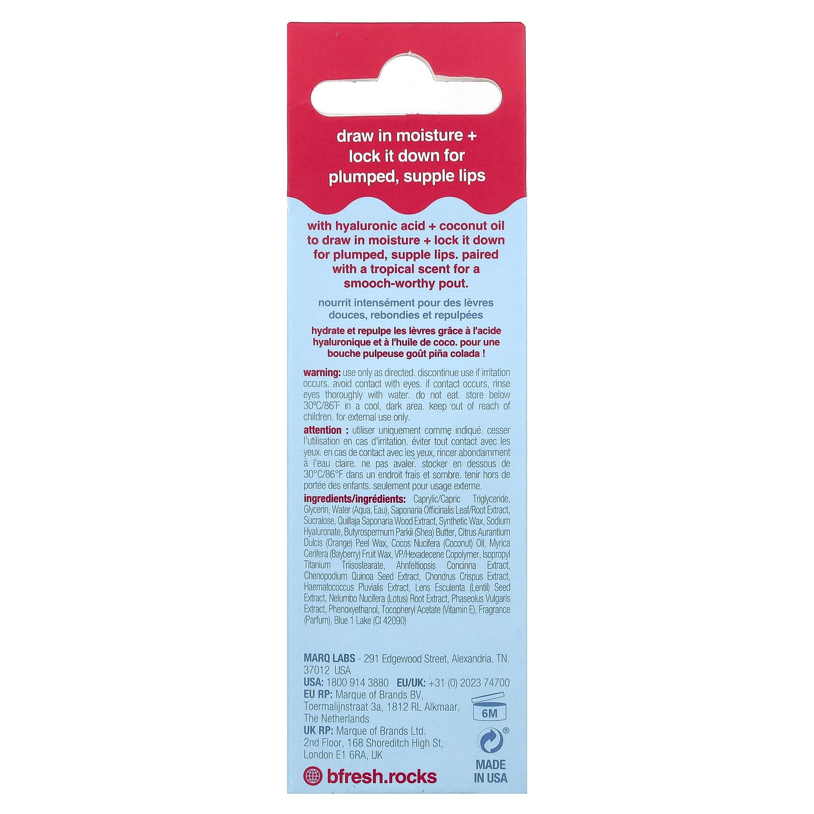 b.fresh, Plumping Lip Serum, I Like Pina Colada, 0.5 fl oz (15 ml)