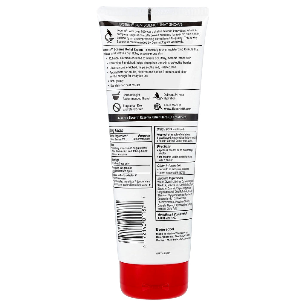 Eucerin, Eczema Relief Cream, Fragrance Free, 8 oz (226 g)
