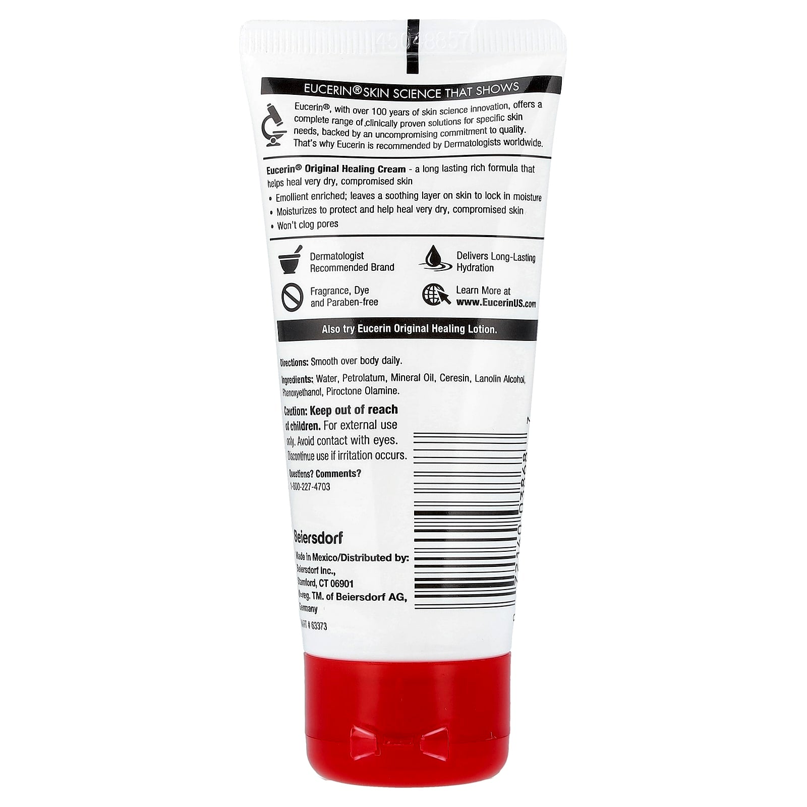 Eucerin, Original Healing Creme, Extremely Dry, Compromised Skin, Fragrance Free, 2 oz (57 g)