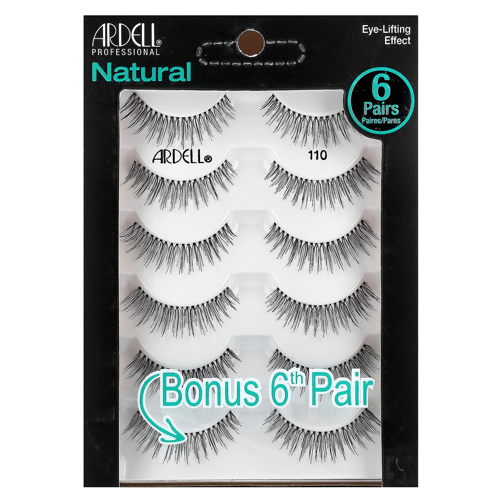 Ardell, Natural Lashes, 110, 6 Pairs