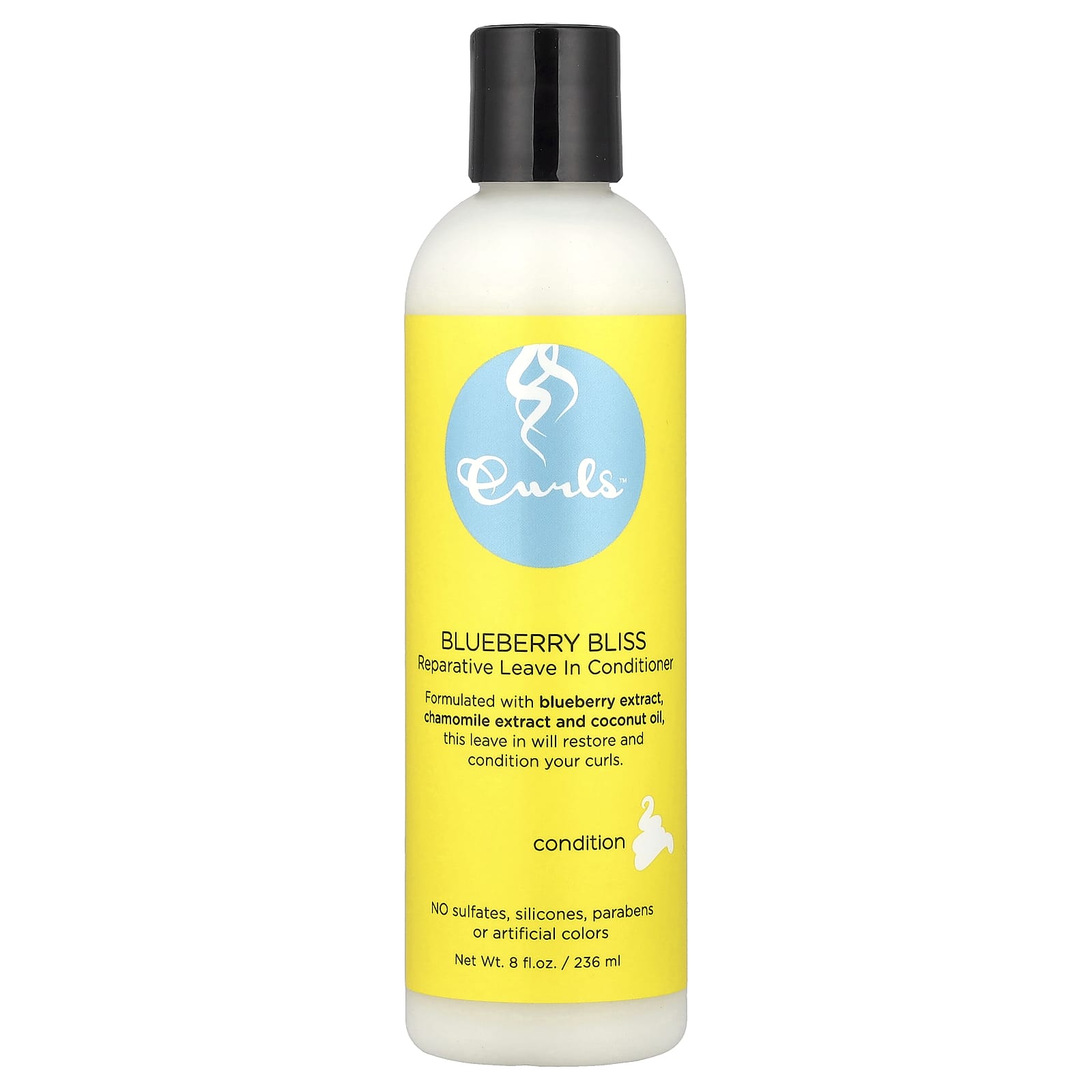 Curls, Reparative Leave In Conditioner, Blueberry Bliss, 8 fl oz (236 ml)