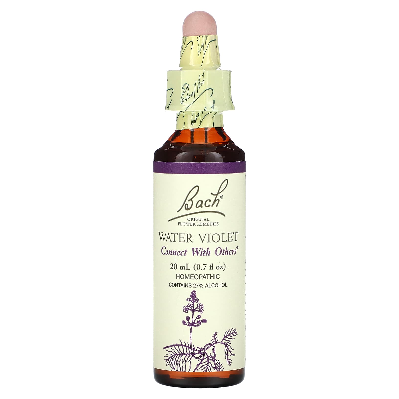 Bach, Original Flower Remedies, Water Violet, 0.7 fl oz (20 ml)