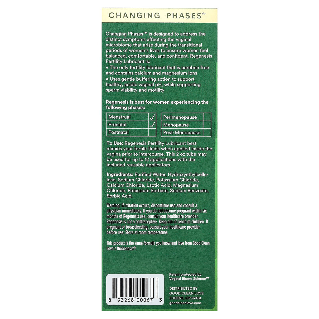 Good Clean Love, BioGenesis™, Fertility Lubricant, 2 fl oz (59 ml)