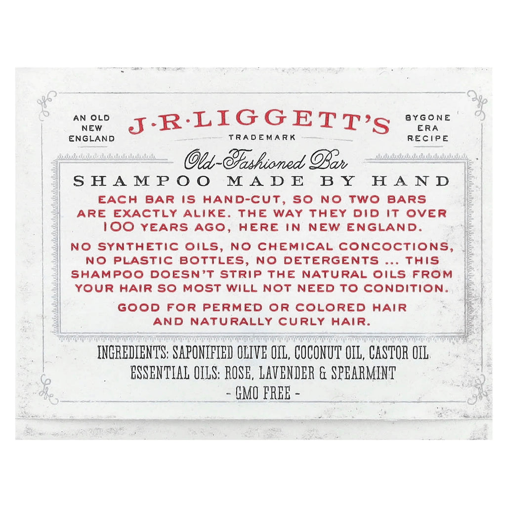 J.R. Liggett's, Old Fashioned Shampoo Bar, Original Formula, 3.5 oz (99 g)
