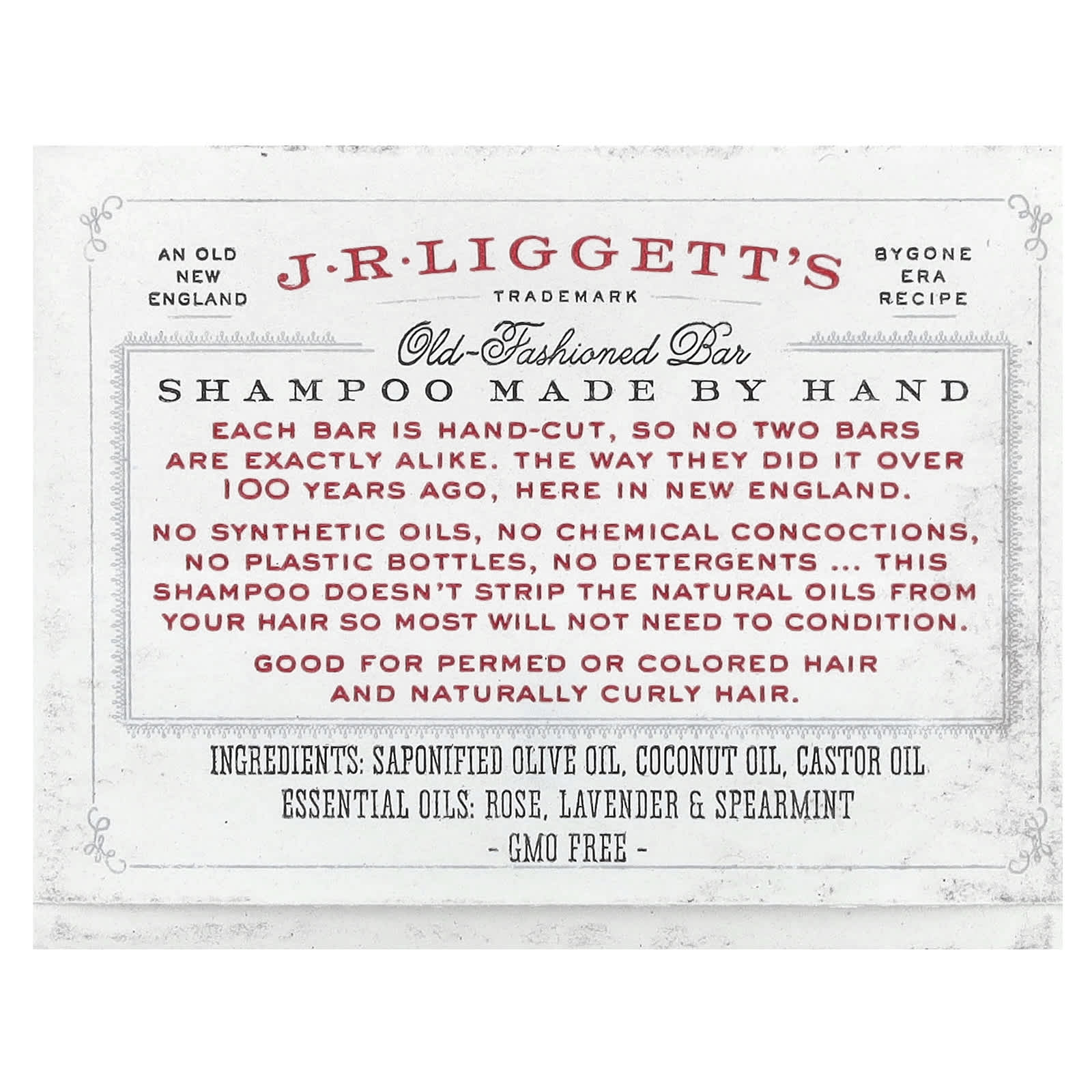 J.R. Liggett's, Old Fashioned Shampoo Bar, Original Formula, 3.5 oz (99 g)