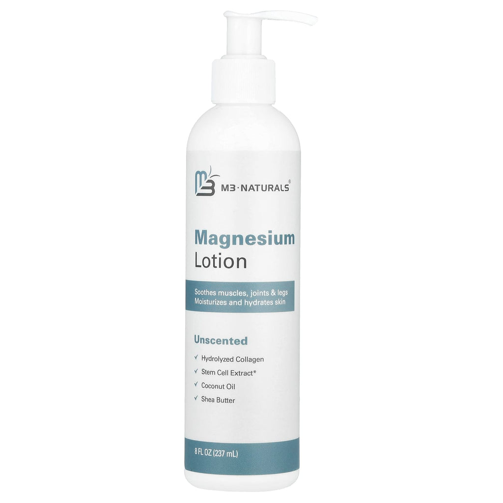 M3 Naturals, Magnesium Lotion, Unscented, 8 fl oz (237 ml)