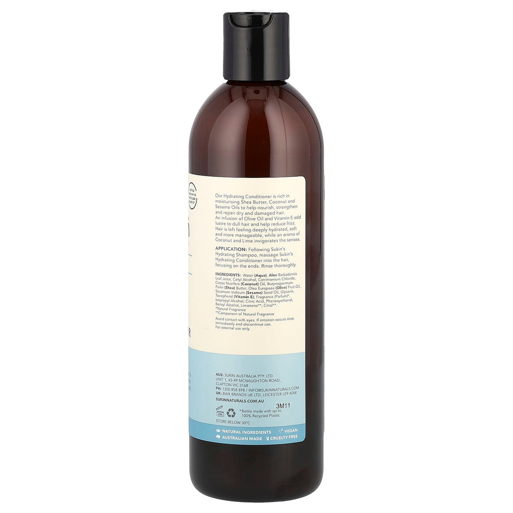 Sukin, Hydrating Conditioner, Dry & Damaged Hair, 16.9 fl oz (500 ml)