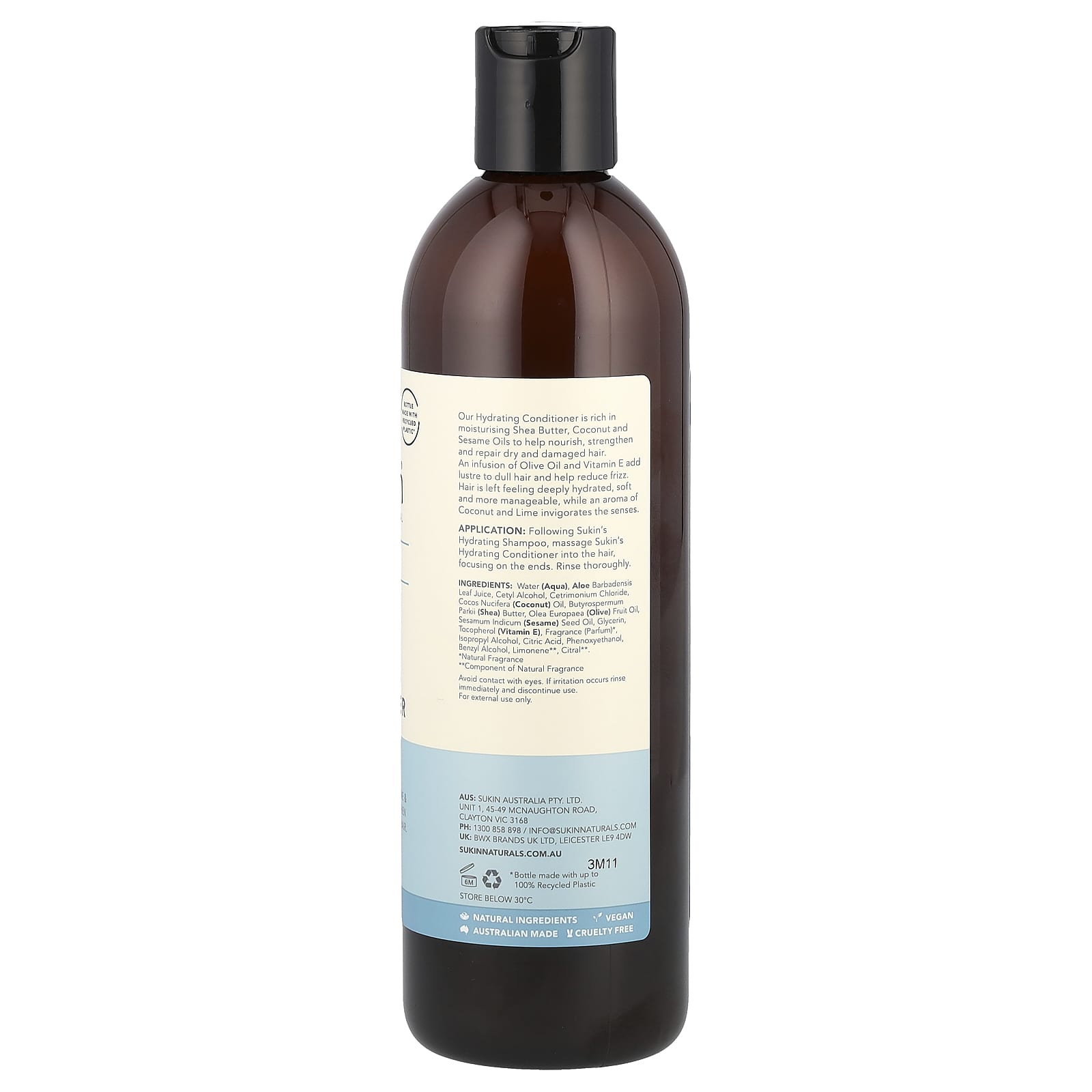 Sukin, Hydrating Conditioner, Dry & Damaged Hair, 16.9 fl oz (500 ml)