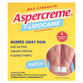 Aspercreme, Pain Relief Patch with 4% Lidocaine, Max Strength, Fragrance-Free, 5 Patches