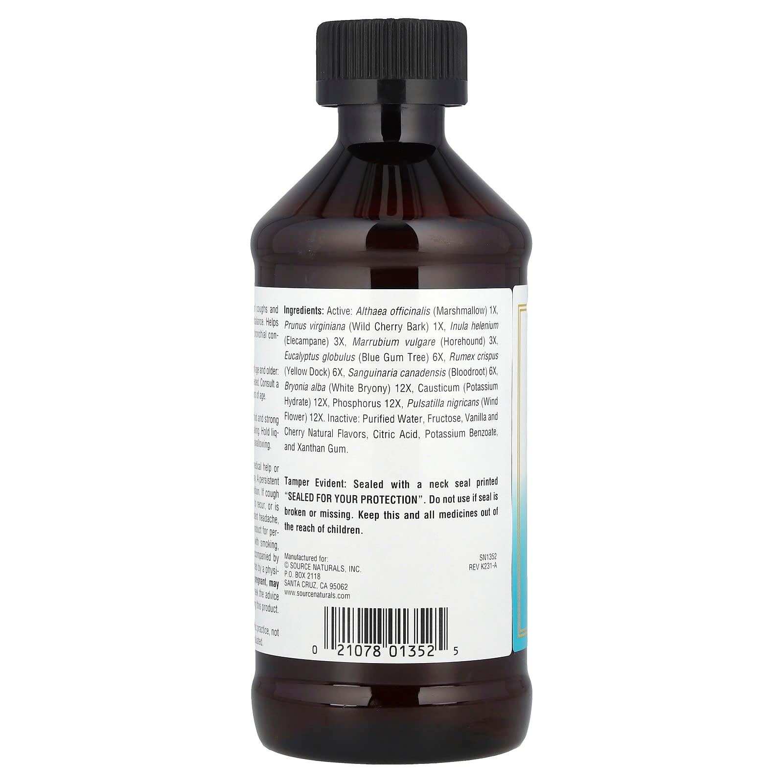 Source Naturals, Wellness, Cough Syrup™, 8 fl oz (236 ml)