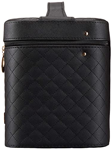 Sooyee Makeup Bag with Mirror, Fold-Out Tray and Cosmetic Organizer