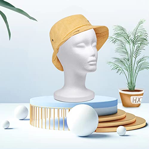 Foraineam 3-Pack 12-Inch Foam Female Wig Head Mannequins